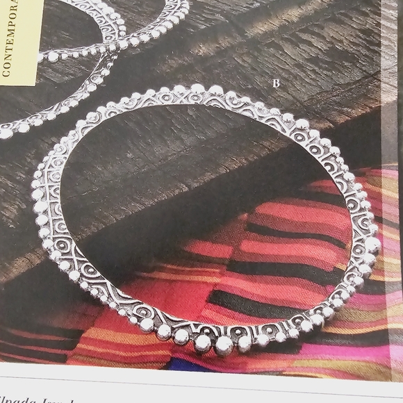 Like NEW Silpada Sterling Silver 'Perfectly Quirky' Etched Design Bangle B2279 - Picture 10 of 16